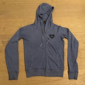 PINK blue zipper sweater